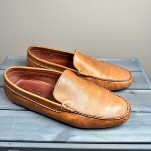 ALDO Mens Brown Leather Driving Moccasins Loafers Shoes Size 43